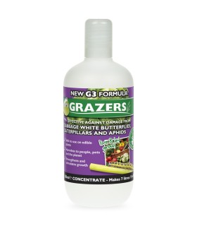 Grazers G3 - Effective against Cabbage White Butterflies, Caterpillars, Aphids & other sap suckers - 350ml (Concentrate)
