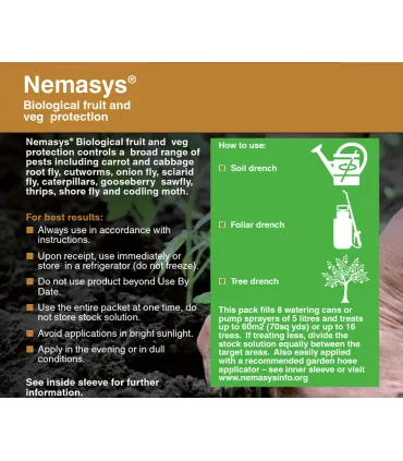 Nemasys Caterpillar, Codling Moth & Gooseberry Sawfly Nematodes - April Despatch